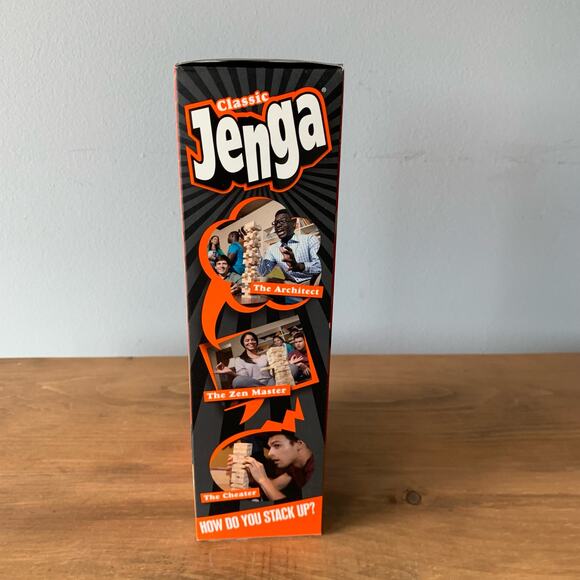 Classic Jenga Game with Genuine Hardwood Blocks Jenga Brand Stacking Tower - Picture 4 of 5